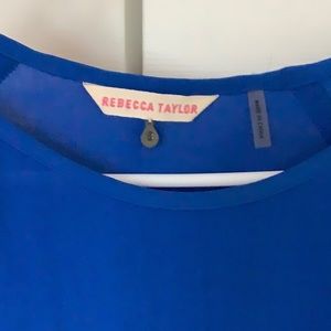 Rebecca Taylor blouse fabulous Moroccan Blue sz8